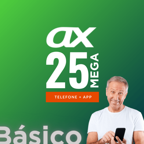 Ax Internet Básico 25Mega Fone+APP via rádio